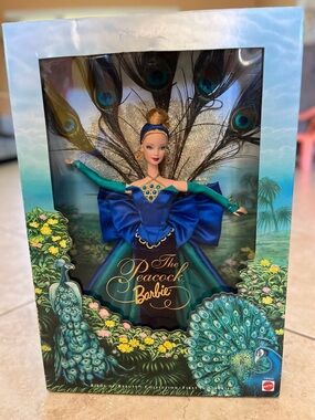 Mattel Peacock Barbie Doll - Blue and Teal Ensemble